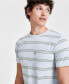 Фото #3 товара Men's Classic-Fit Stripe Pocket T-Shirt