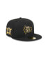 Men's Black Detroit Tigers 2024 Armed Forces Day On-Field 59FIFTY Fitted Hat Черный, 7 1/2 - фото #2