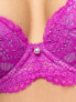 Ann Summers Sexy Lace Planet plunge bra in pink and lilac