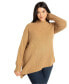 ფოტო #1 პროდუქტის Plus Size Asym Detail Sweater