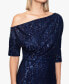 Фото #3 товара Women's Sequined One-Shoulder Gown