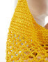 South Beach crochet tote bag in yellow