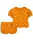 Baby 2-Piece Sun Sweatshirt & Short Set 24M