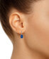 Gemstone Leverback Earrings in 10K White Gold