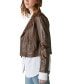 Фото #3 товара Women's Classic Leather Moto Jacket