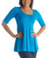 Women's Elbow Sleeve Swing Tunic Top