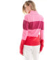 Threadbare Ski printed roll neck jumper in pink