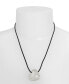 ფოტო #3 პროდუქტის Silver Puffy Heart Leather Necklace