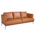 Фото #1 товара 3-Sitzer-Sofa aus Leder mit Stahlbeinen