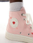 Converse Chuck 70 Hi heart trainers in baby pink - LPINK