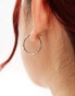 Фото #3 товара Lost Souls stainless steel braided hoop earrings in silver