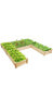 Фото #1 товара U-Shaped Wooden Garden Raised Bed for Backyard and Patio