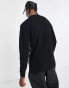 Fred Perry tartan panel jumper in black