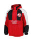 Фото #3 товара Men's Red Atlanta Hawks Body Check Raglan Hoodie Half-Zip Jacket