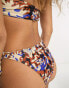 Reclaimed Vintage triangle bikini bottom in 90s celestial print