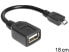Фото #2 товара Delock USB micro-B - USB 2.0-A - 0.18m - 0.18 m - Micro-USB B - USB A - USB 2.0 - Male/Female - Black