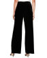 ფოტო #2 პროდუქტის Women's Velvet Flat-Front Pull-On Pants