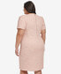 Фото #4 товара Plus Size Jewel-Neck Tweed Sheath Dress