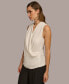 Фото #3 товара Women's Sleeveless Faux Wrap Top