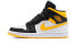 Фото #3 товара Кроссовки Nike Air Jordan 1 Mid Laser Orange Black (W) (Белый, Желтый, Черный)