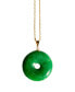 Фото #2 товара Medallion — Green jade cord necklace