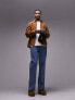 Фото #3 товара Куртка из натуральной замши Topman – Premium в светло-коричневом цвете