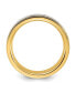 ფოტო #3 პროდუქტის Titanium Polished Yellow IP-plated with CZ Brushed Band Ring