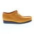 Фото #2 товара Clarks Wallabee 26168858 Mens Yellow Suede Oxfords & Lace Ups Casual Shoes