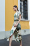 Фото #1 товара Сатиновое платье с принтом тай-дай ZARA