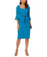 ფოტო #1 პროდუქტის Women's Tie-Front Bell-Sleeve Midi Dress