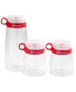 Фото #2 товара Tritan Shatterproof Canisters with Measuring Lids, Set of 3