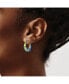 ფოტო #2 პროდუქტის Stainless Steel Polished Rainbow IP-plated Hoop Earrings