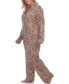 ფოტო #3 პროდუქტის Women's Plus Size Pajama Set, 2 Piece