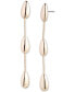 Gold-Tone Pear-Shape Linear Drop Earrings