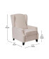 Фото #6 товара Mauro Contemporary Pushback Recliner With Accent Nail Trim-Wingback Manual Recliner