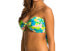 Beach Riot Deco Multi Color Floral Bandeau Ties Back Bikini Top Swimwear Size S