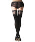 Фото #2 товара Women's Feathers Lace Top Opaque Thigh Highs