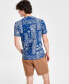 ფოტო #1 პროდუქტის Men's Short Sleeve Crewneck Bandana Print T-Shirt, Created for Macy's