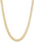 Flat Curb Link 18" Chain Necklace in 18k Gold-Plated Sterling Silver