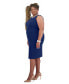 Women's Wide-Waistband Sleeveless Sheath Dress