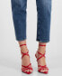 Фото #7 товара Women's Nellie Paperbag-Waist Ankle Jeans