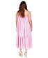 Фото #2 товара Plus Size Petal-Print Chain-Strap Maxi Dress