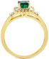 ფოტო #2 პროდუქტის Emerald (3/4 ct. t.w.) & Diamond (1/3 ct. t.w.) Ring in 14k Gold