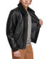 Men's Sherpa Collar Faux Leather Bomber Jacket