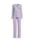 ფოტო #1 პროდუქტის Women's Plus Size Cozy 2 Piece Pajama Set - Long Sleeve Top and Pants