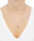 Amethyst (7/8 ct. t.w.) & Diamond (1/20 ct. t.w.) Pear Pendant Necklace in 14k White Gold, 18" + 2" extender