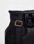 ASOS DESIGN soft backpack with zip front pocket in black - фото #4