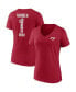 ფოტო #1 პროდუქტის Women's Red Tampa Bay Buccaneers Team Mother's Day V-Neck T-shirt