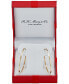 ფოტო #4 პროდუქტის Medium Flat-Edge Hoop Earrings in 10k Gold (Also in 10k Rose Gold and 10k White Gold), 1-1/2"