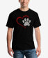 Фото #1 товара Paw Heart - Men's Word Art T-Shirt